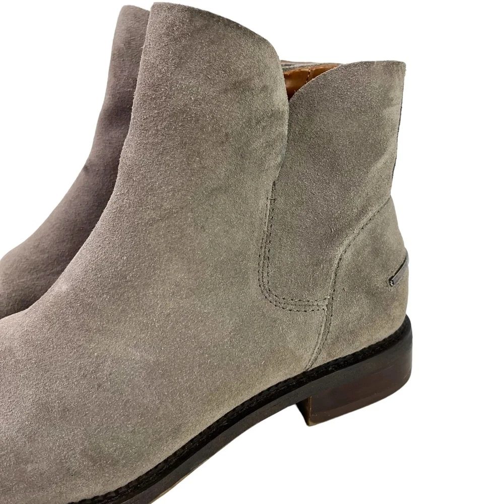 Franco Sarto Happily Women's Gray Taupe Genuine Leather Suede Ankle Boots sz 9.5 - Picture 8 of 16
